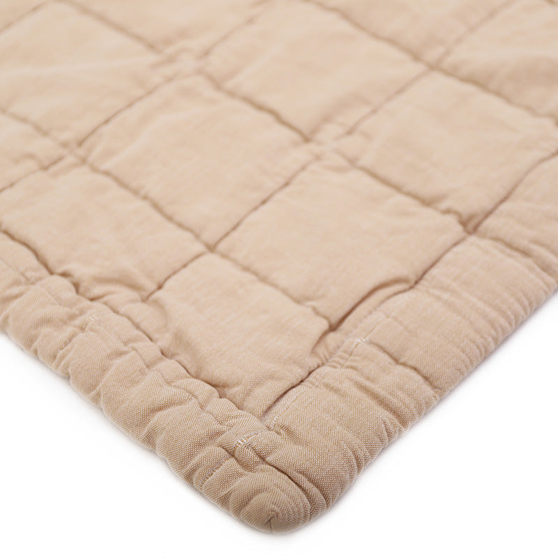 Anna Reversible Washed Cotton Baby Blanket – Terracotta, Medium