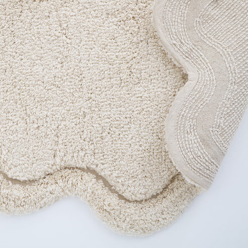 Sweet April Round Washable Cotton Kids' Rug – Ecru