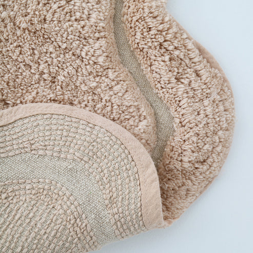 Sweet April Round Washable Cotton Kids' Rug – Nude
