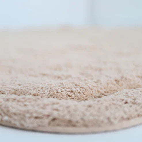 Sweet April Round Washable Cotton Kids' Rug – Nude