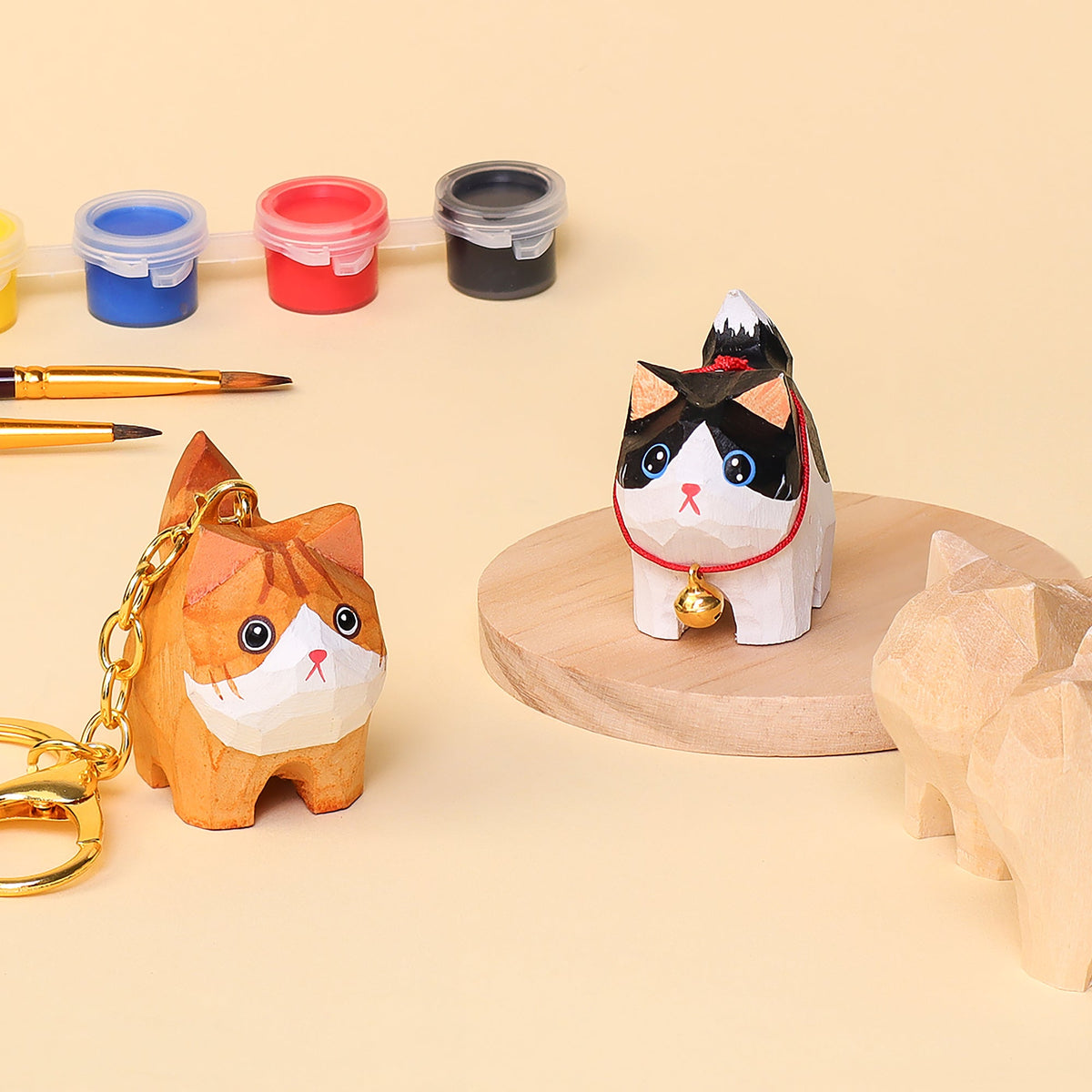 Kitsville Cat Painting Kit – Wooden DIY Craft Kit