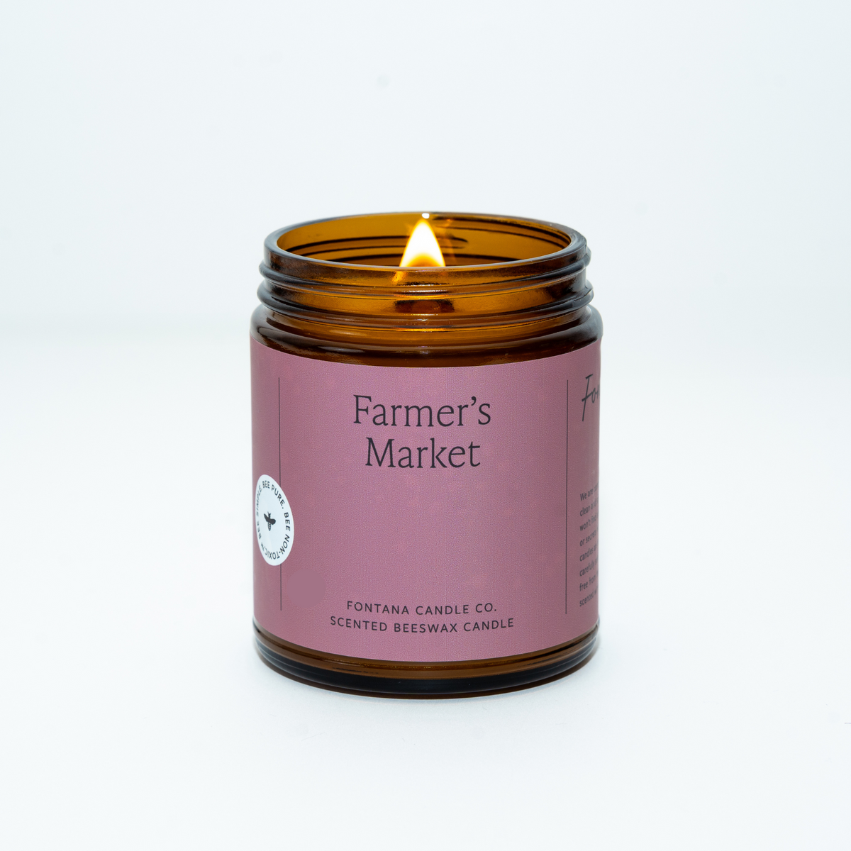 Farmer's Market Essential Oil Candle – Beeswax & Coconut, Wooden Wick, 9 oz