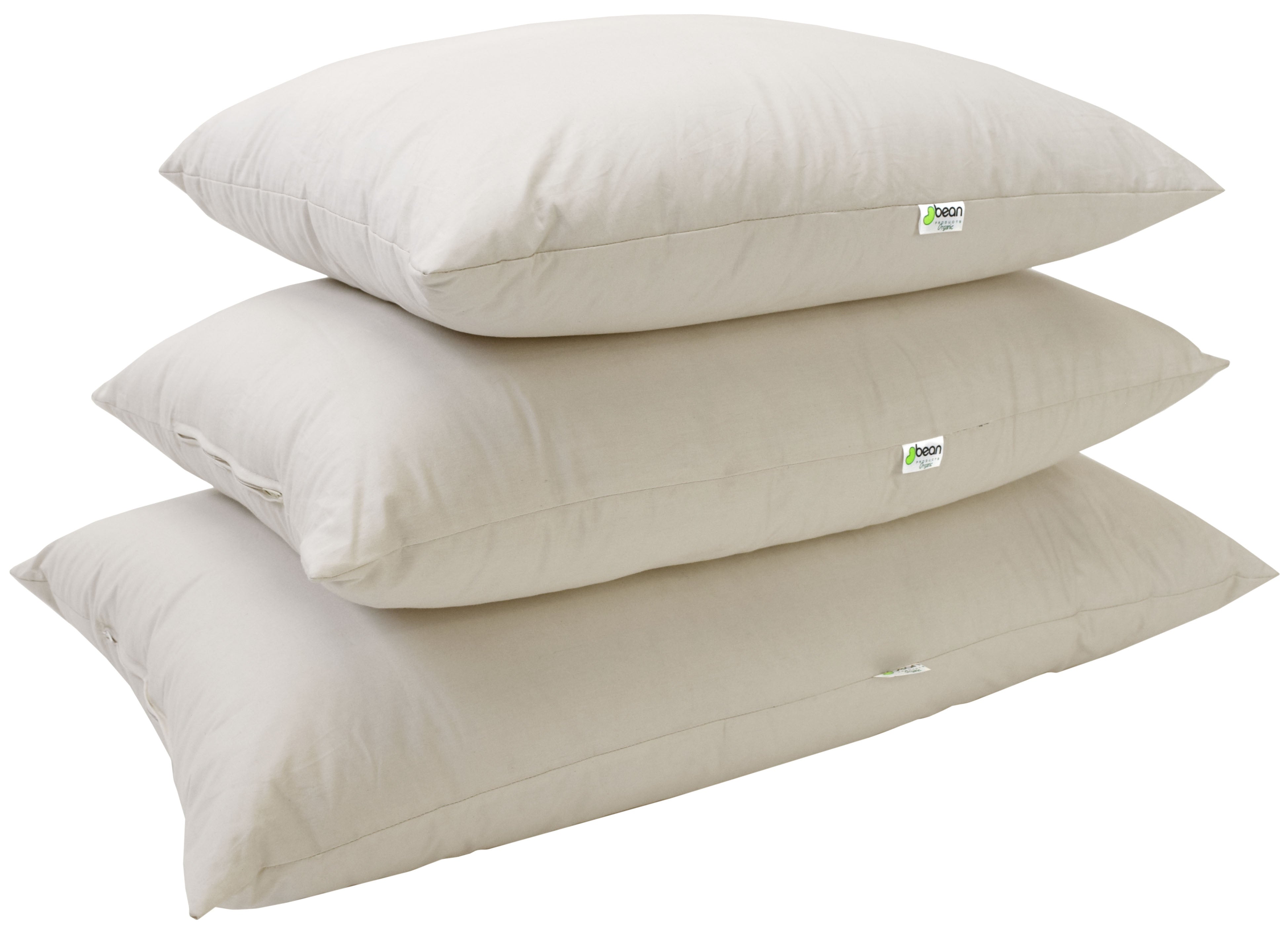 Organic Kapok Sleep Bed Pillows with 100% Organic Cotton Fabric