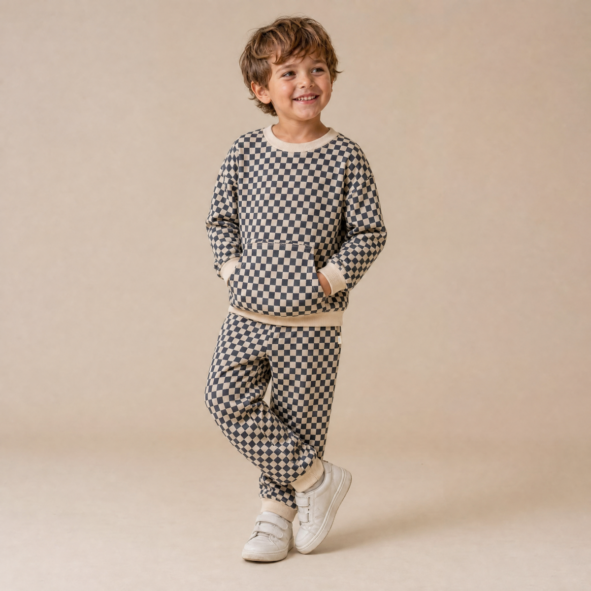 Organic Tee & Pant Slouch Set for Babies & Toddlers – Midnight Check