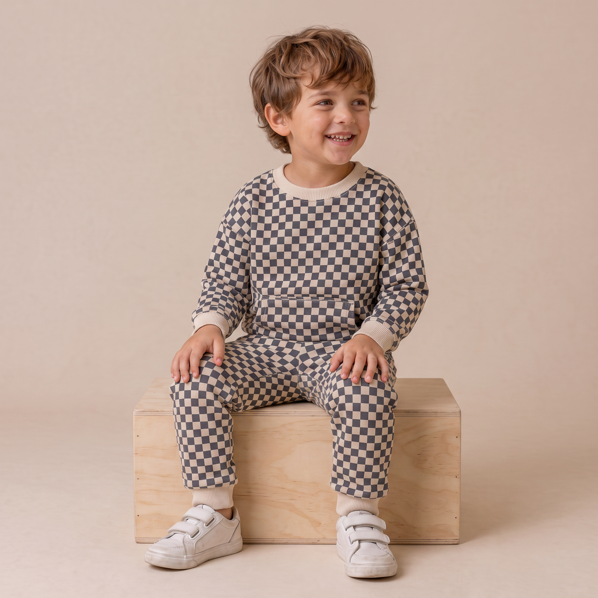 Organic Tee & Pant Slouch Set for Babies & Toddlers – Midnight Check