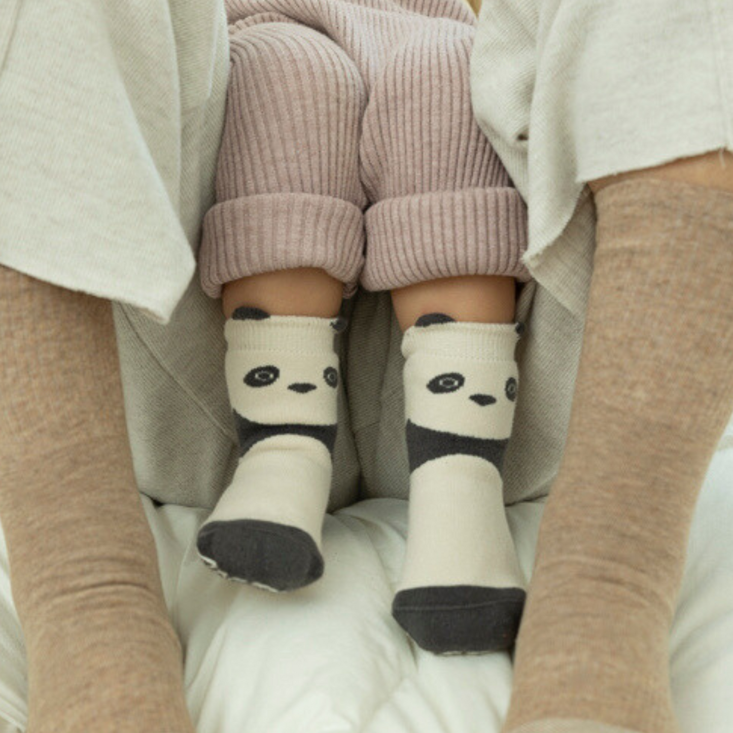 New- Critter Crew II- Organic- 4 Pairs of Stay-On Baby & Toddler Non-Slip Socks