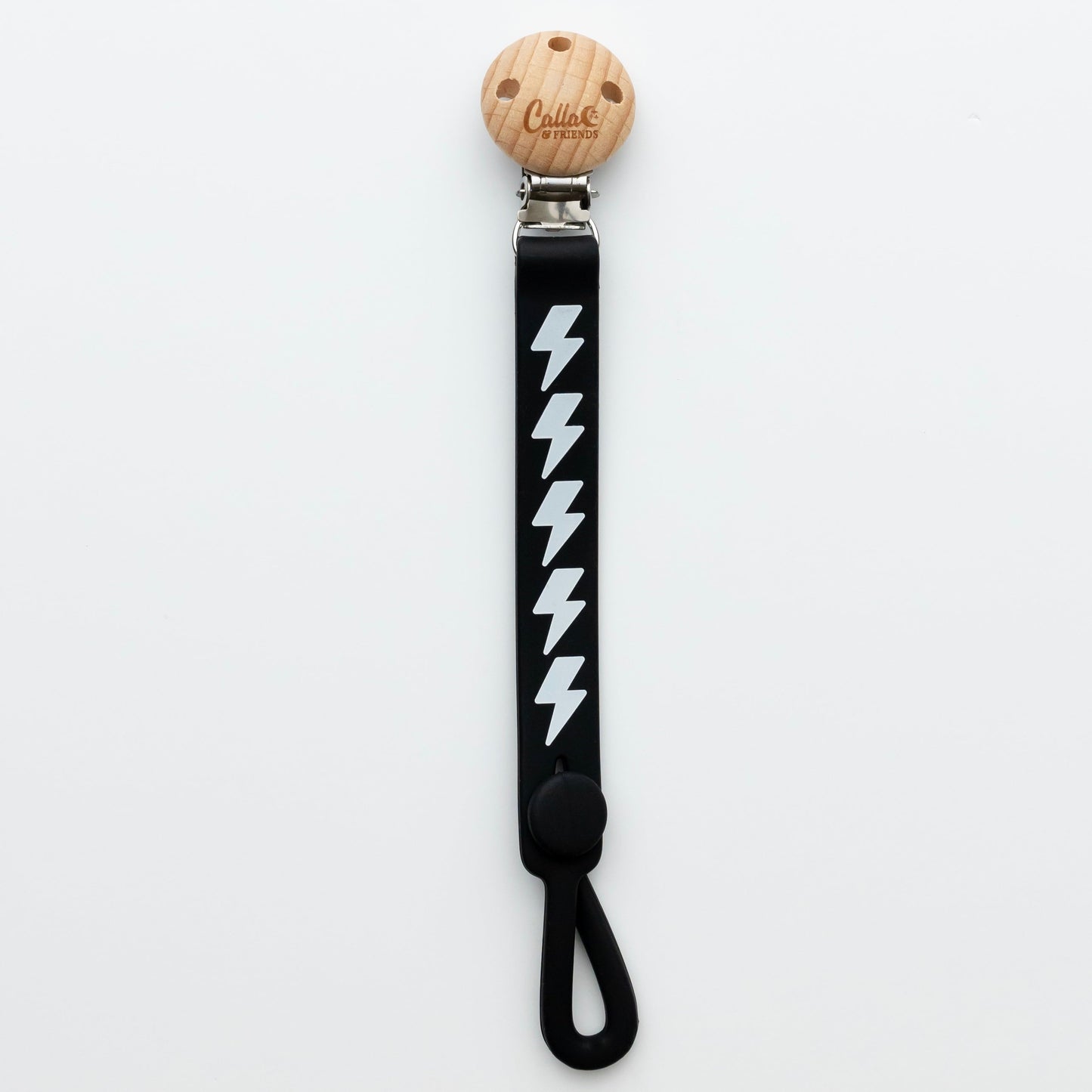 Calla and Friends Silicone Non-Toxic Nash Everything Pacifier Clip - Bolt