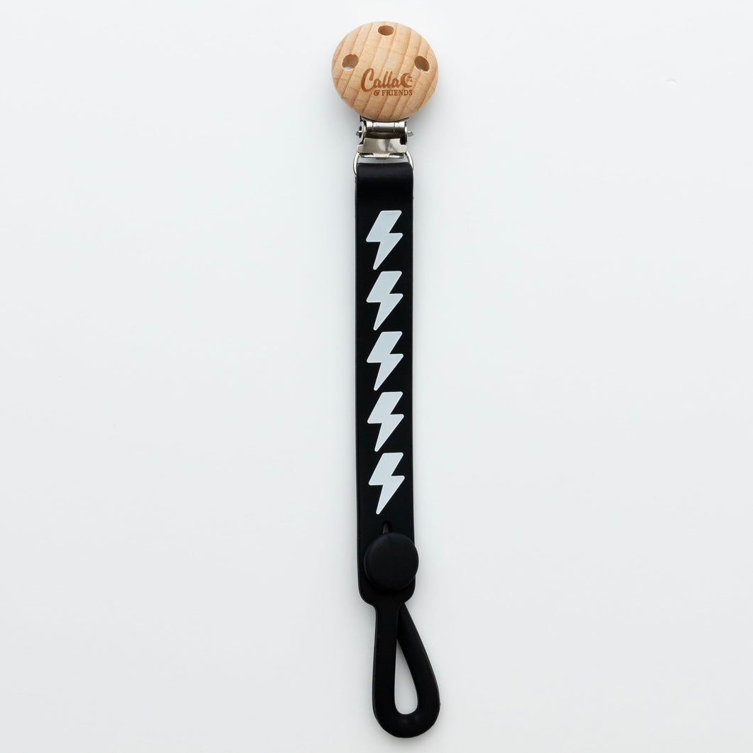 Calla and Friends Silicone Non-Toxic Nash Everything Pacifier Clip - Bolt