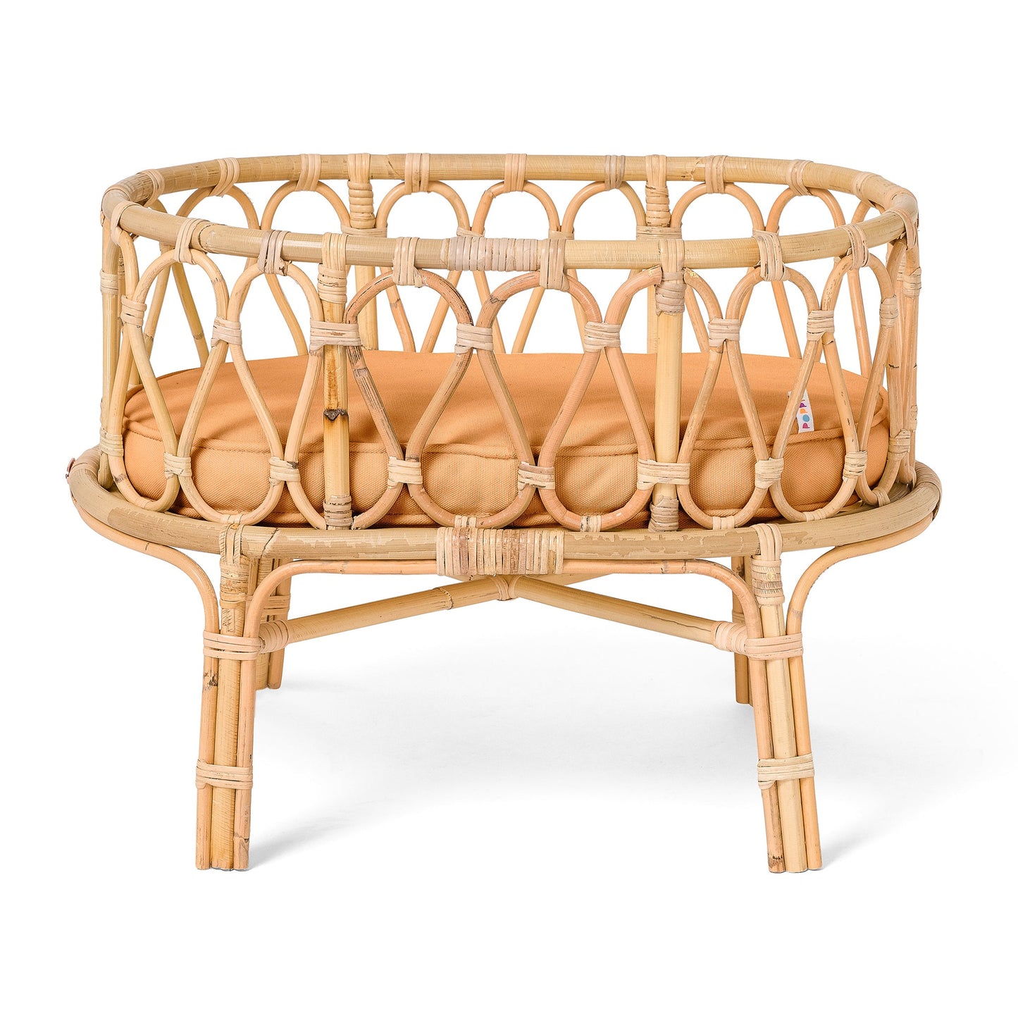 Poppie Eco-Friendly Rattan Doll Classic Crib