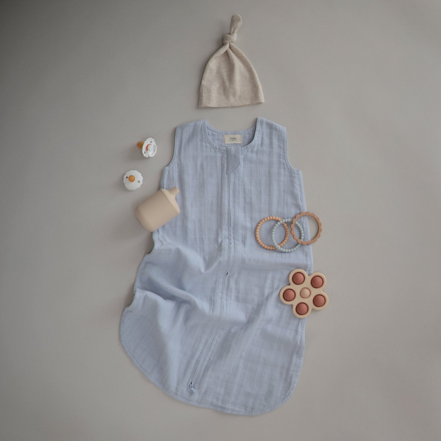 Mushie Organic Muslin Cotton Baby Sleep Bag | Lightweight Sustainable Sleep Sack