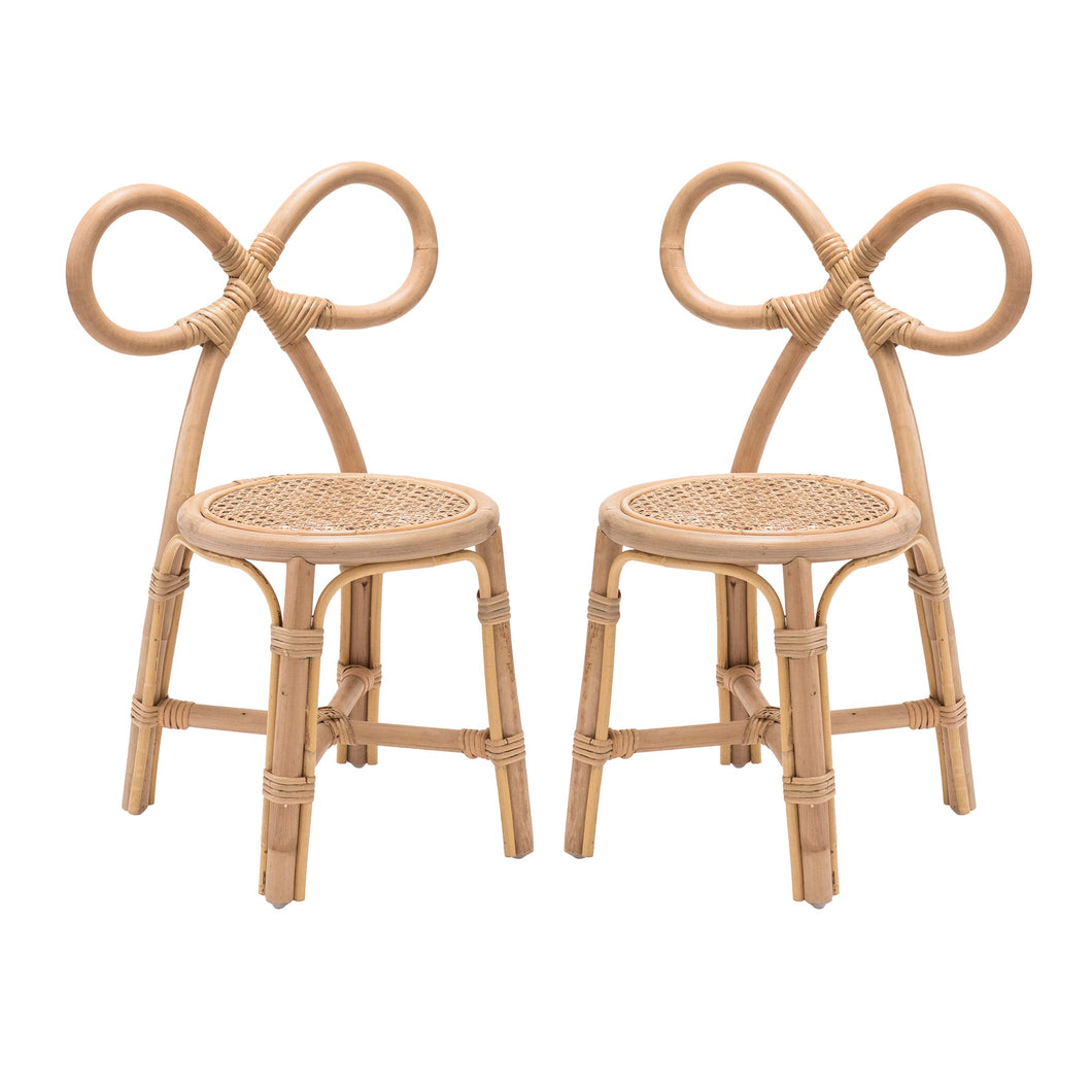 Poppie Sustainable Rattan Bow Chair | Kid and Adult Sizes