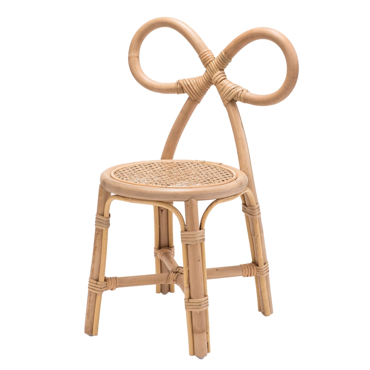 Poppie Sustainable Rattan Bow Chair | Kid and Adult Sizes