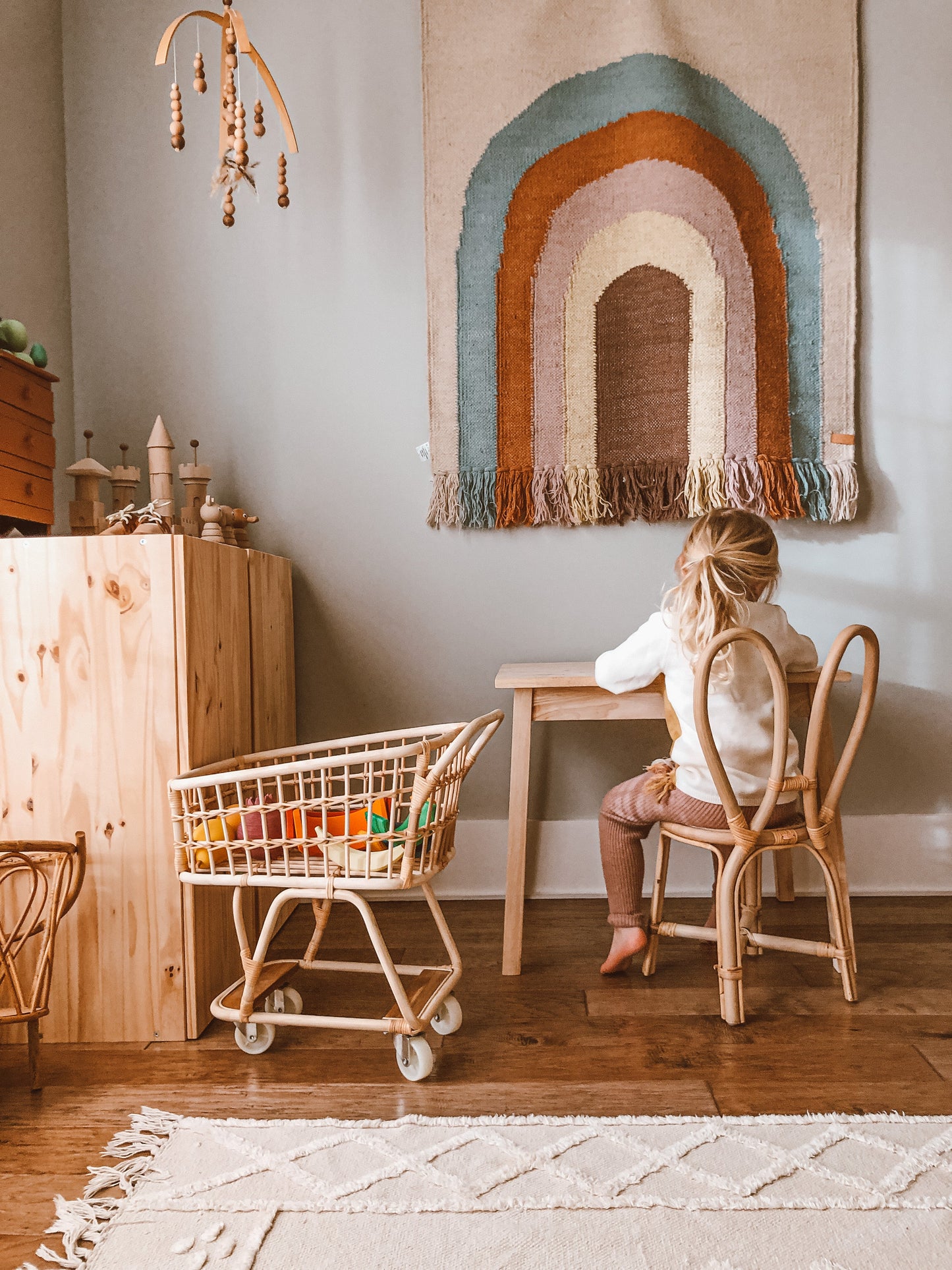 Poppie Toys Rattan Bunny Chair | Sustainable, Non-Toxic, Minimalist Kids' Furniture