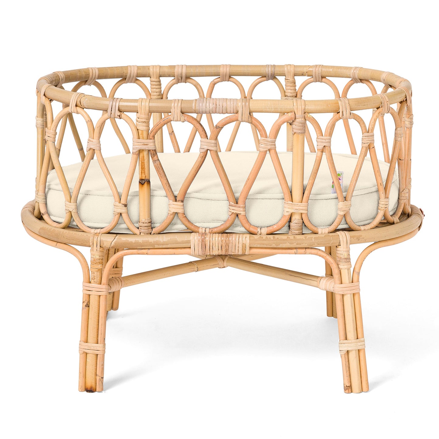 Poppie Eco-Friendly Rattan Doll Classic Crib