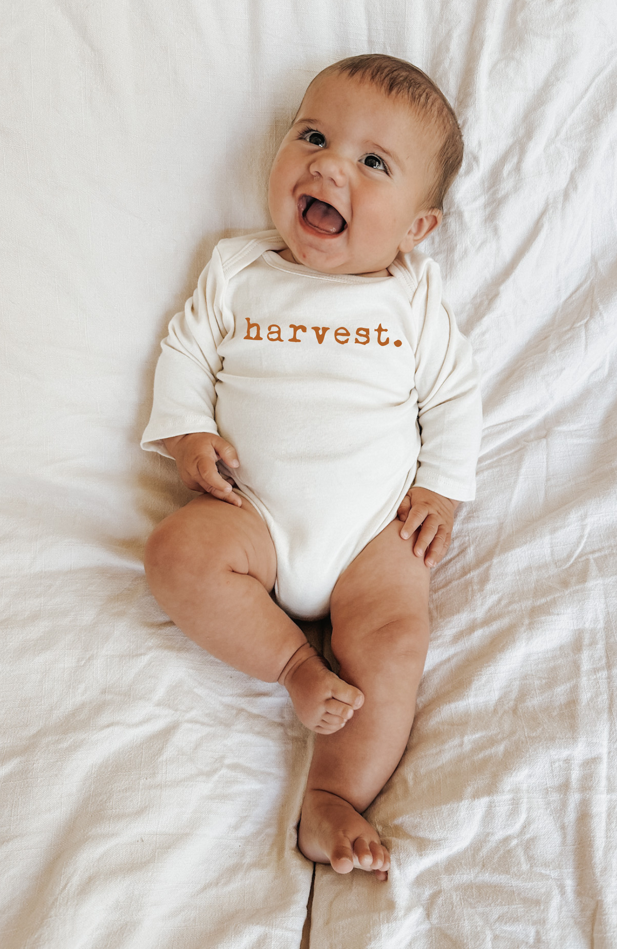 Harvest Organic Cotton Baby Bodysuit – Long Sleeve, 0–24M