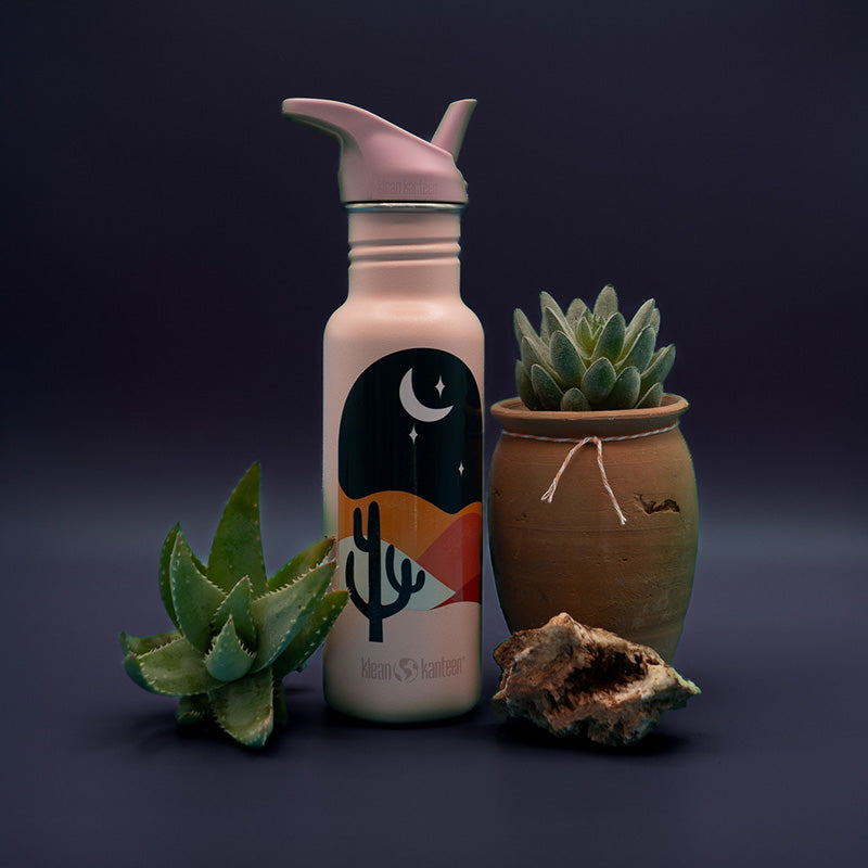 Klean Kanteen Stainless Steel 18oz Classic with Flip Seal Sport Cap - Bohemian Nights