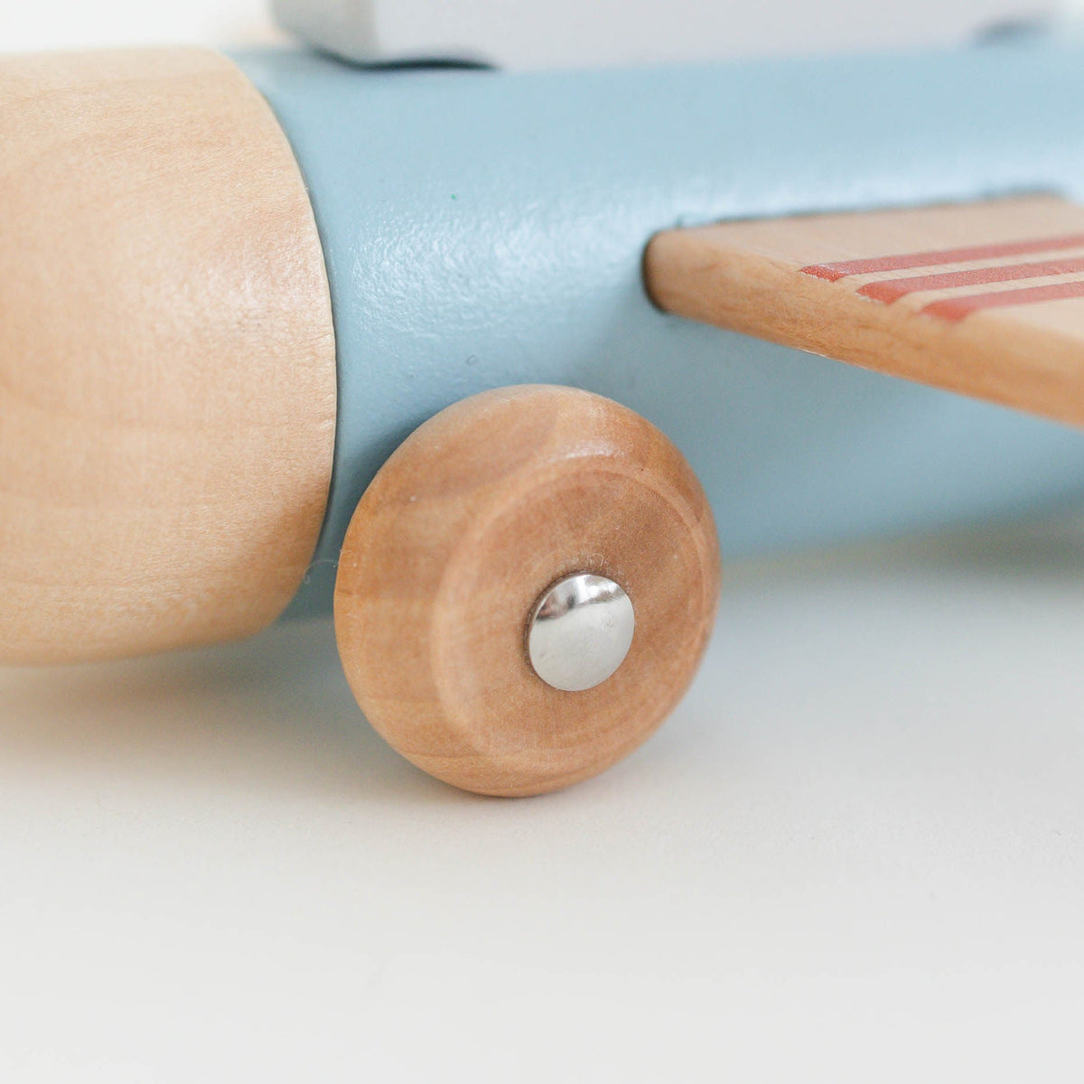 SpiritnSprout Wooden Toy Airplane with Spinning Propeller – Blue, Gold or 2-Pack, Ages 3+
