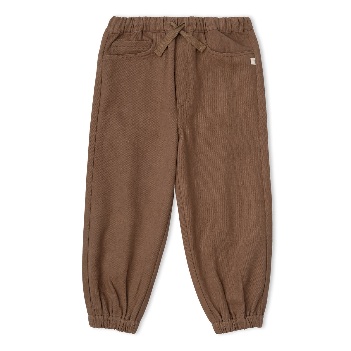 Organic Cotton Twill Jogger Pants for Babies & Toddlers – Brown