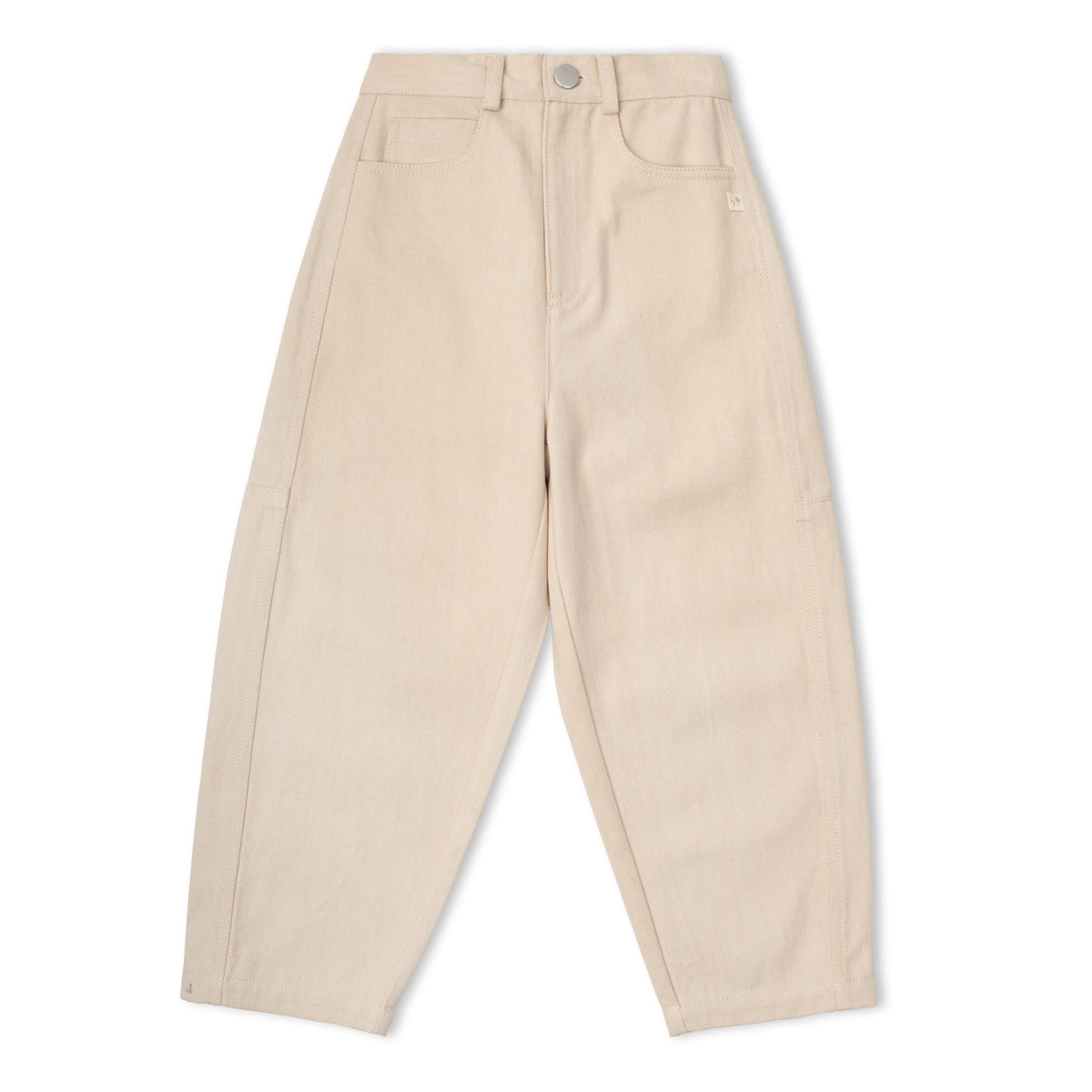 Organic Cotton Twill Barrel Pants for Babies & Toddlers – Oat