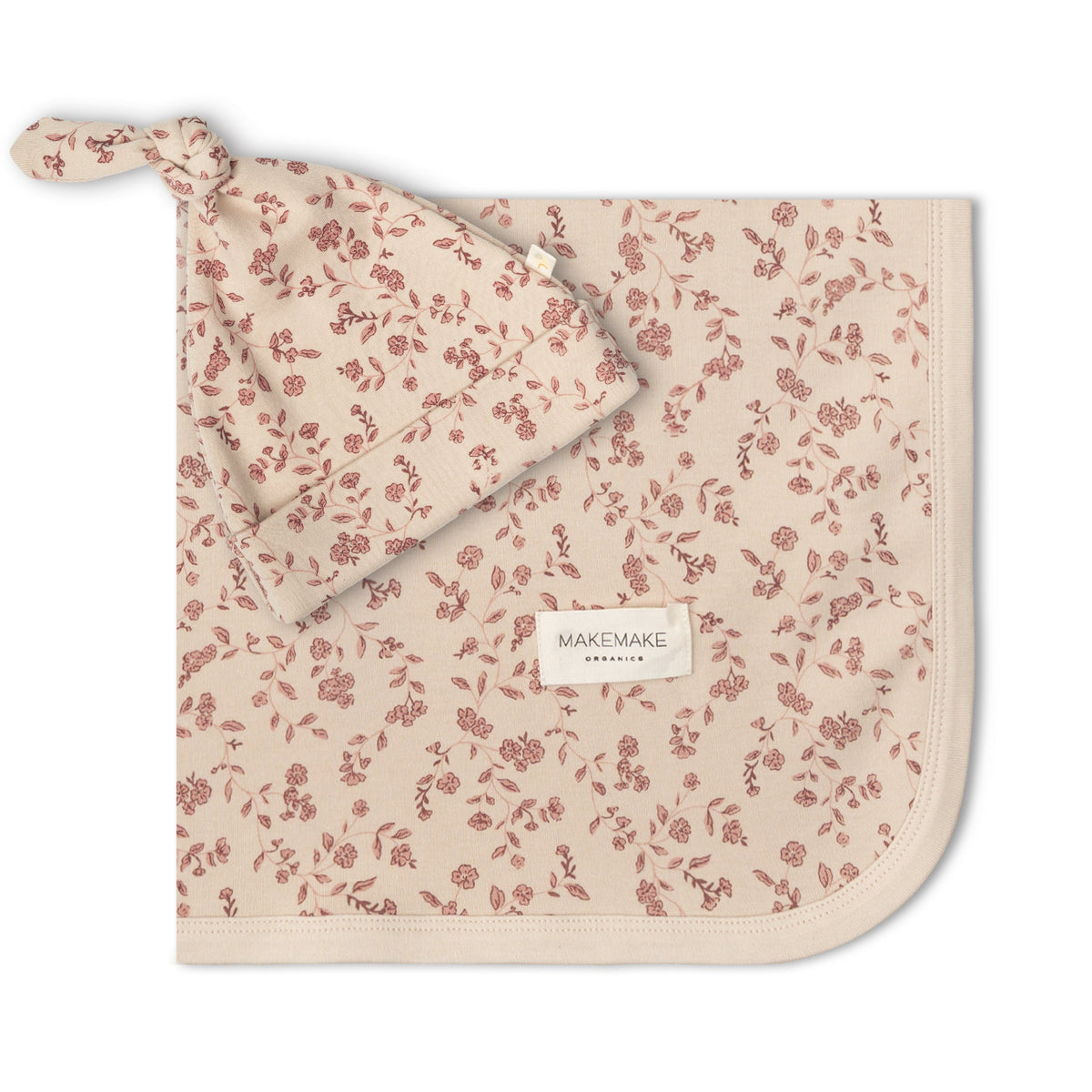 Organic Cotton Swaddle Blanket & Knotted Hat Set for Newborns – Petal Whispers