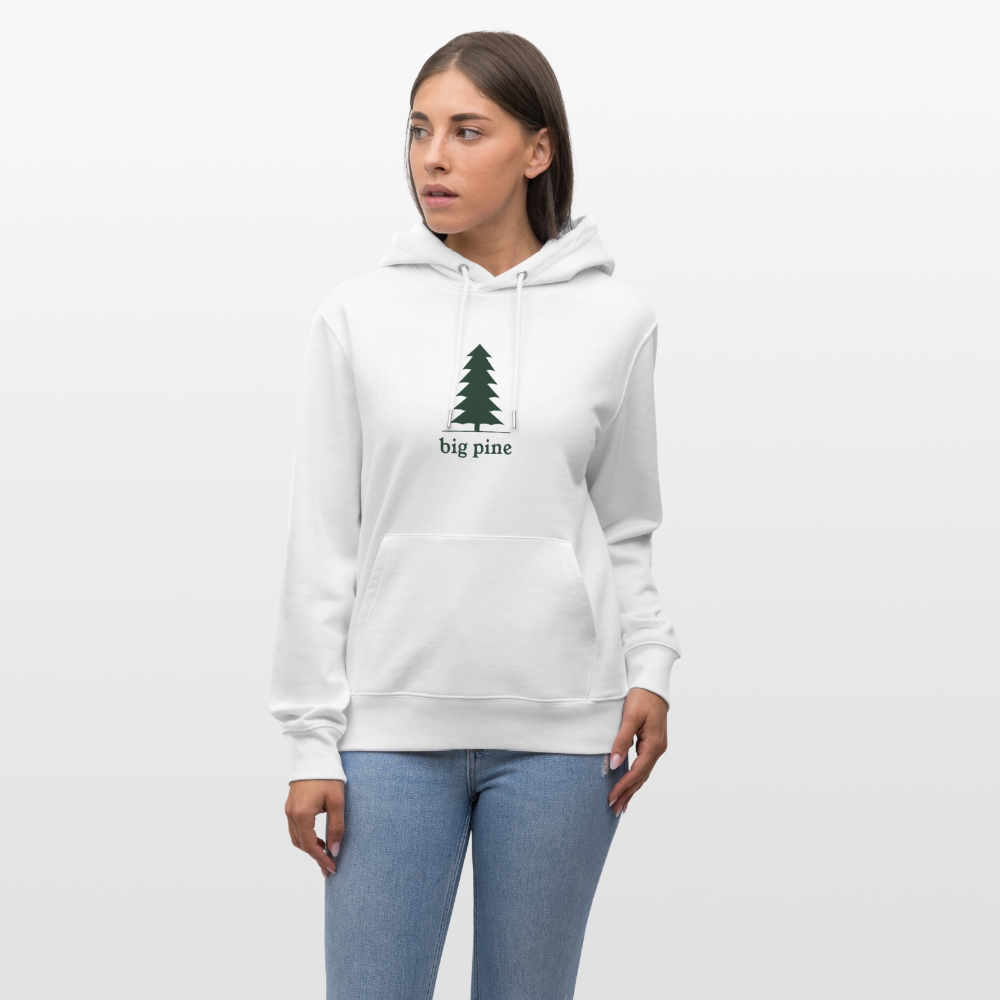 Big Pine Unisex Organic Cotton Hoodie - white