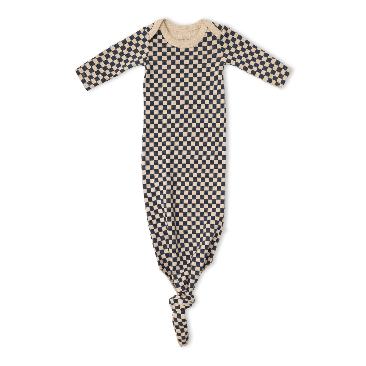 Organic Cotton Knotted Baby Gown – Midnight Check