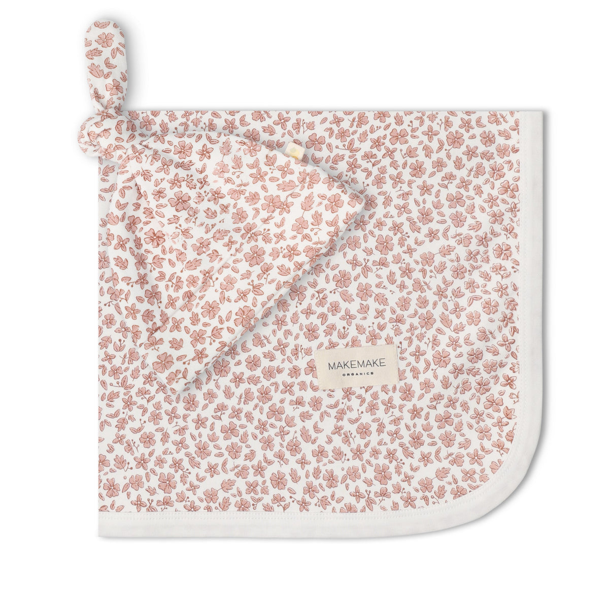 Organic Cotton Swaddle Blanket & Knotted Hat Set for Newborns – Wild Petal