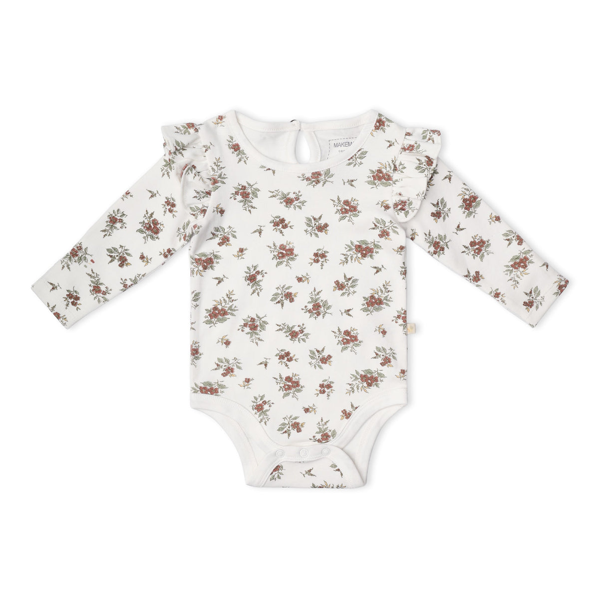 Organic Ruffle Bodysuit & Pants Set for Babies – Winter Berry