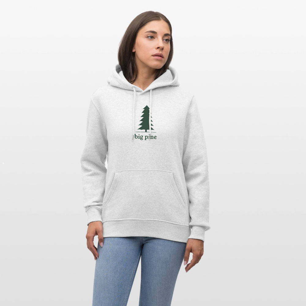 Big Pine Unisex Organic Cotton Hoodie - light heather gray