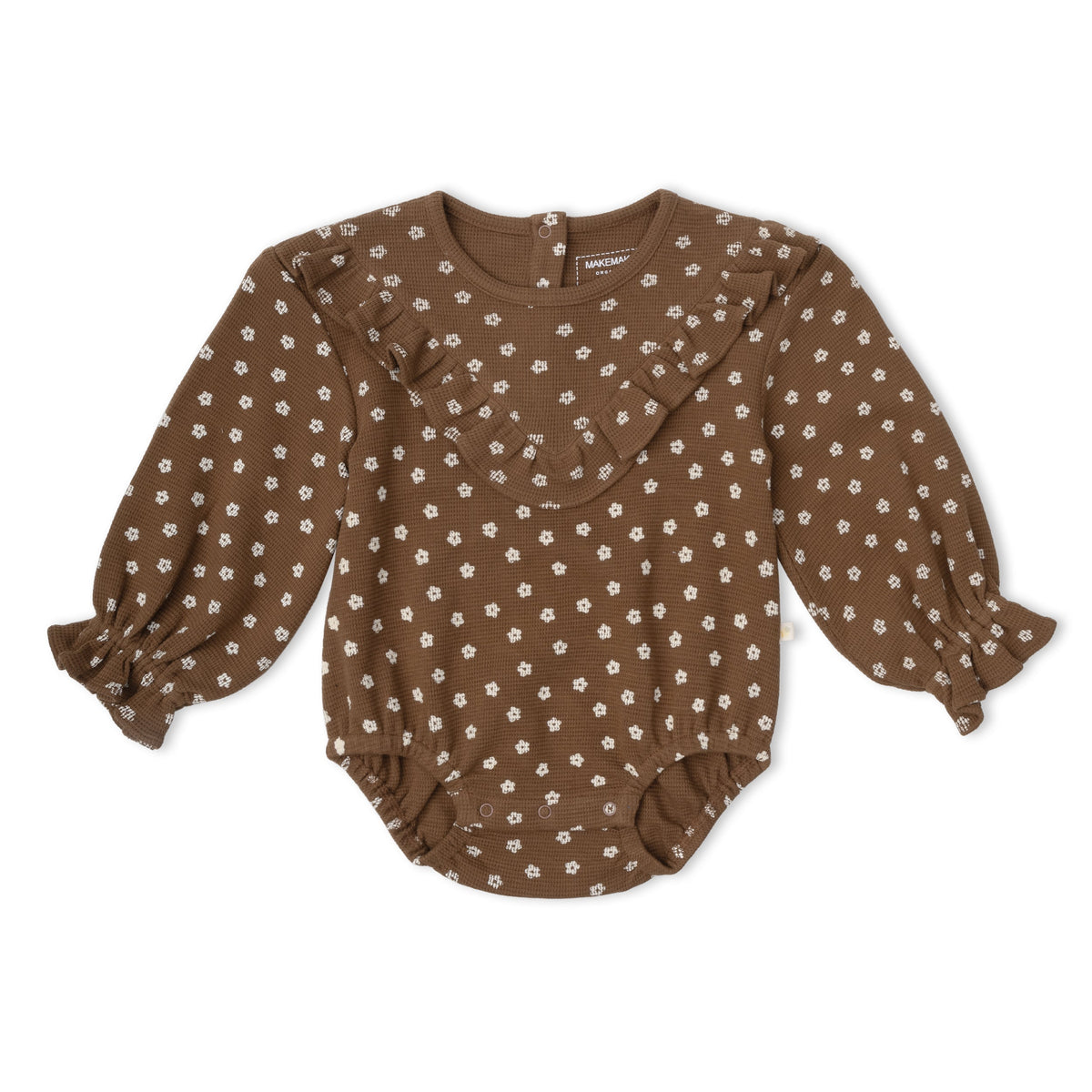 Organic Cotton Ruffle Bubble Romper for Babies – Chestnut Bloom