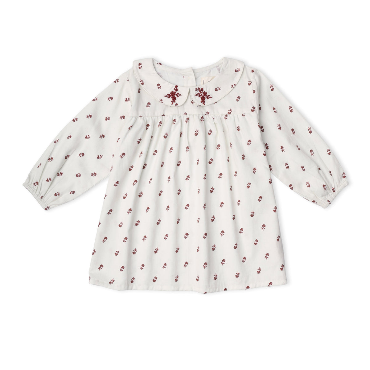 Organic Peter Pan Collar Dress for Babies – Forest Scatter
