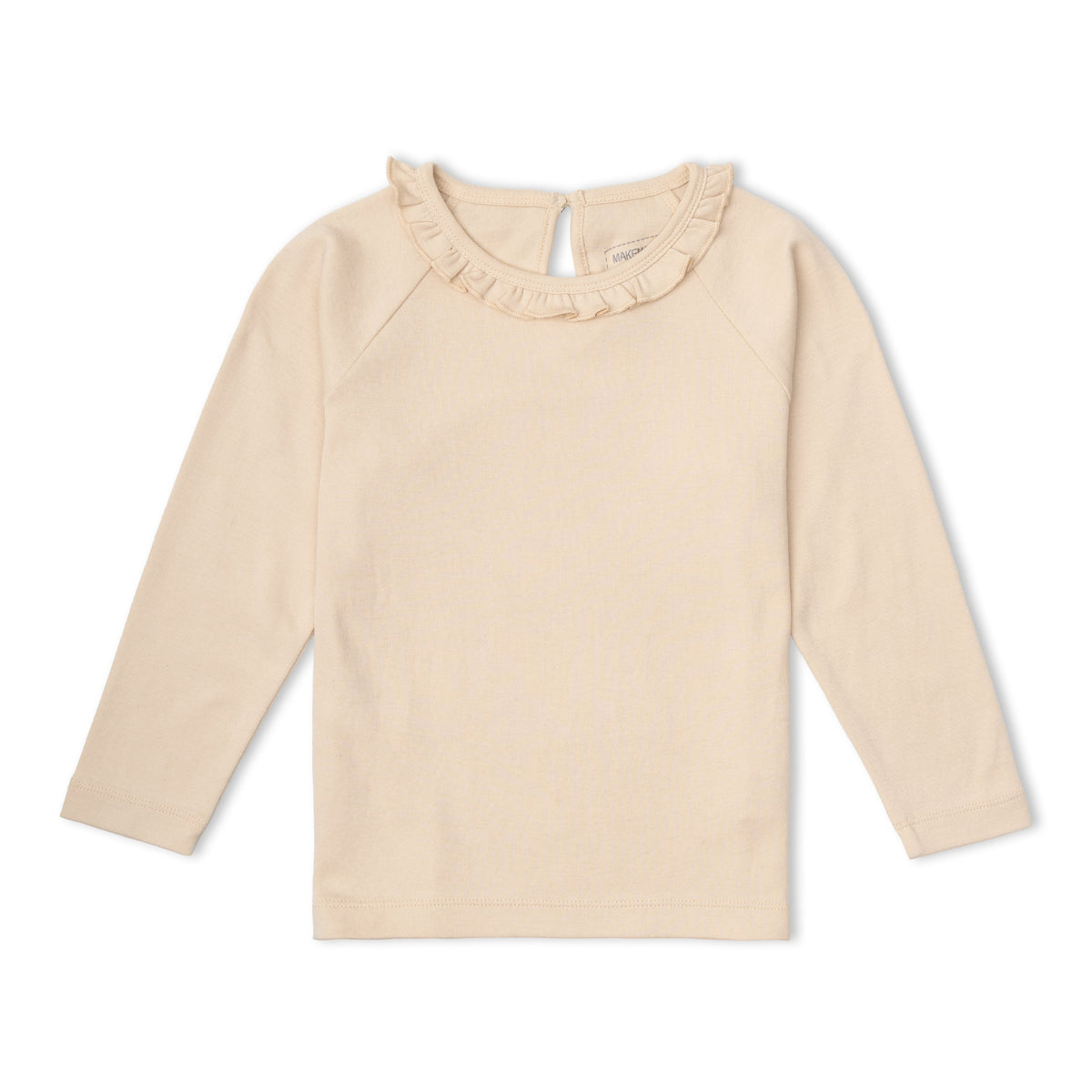 Organic Ruffle Neck Top for Babies & Toddlers – Oat