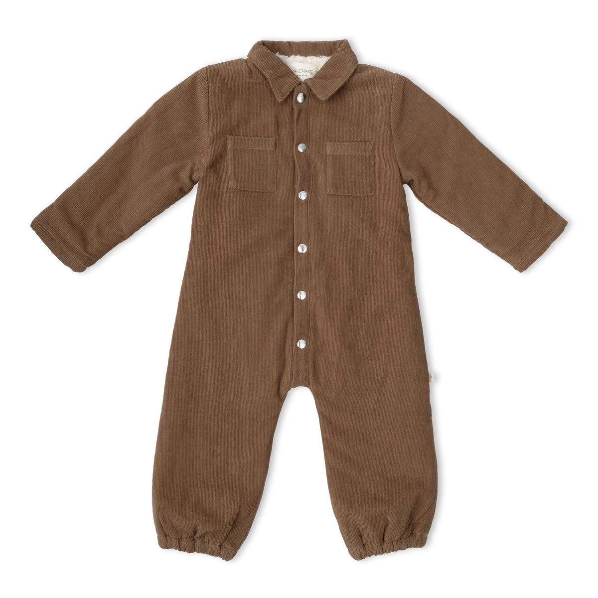 Organic Corduroy Jumpsuit for Babies – Brown
