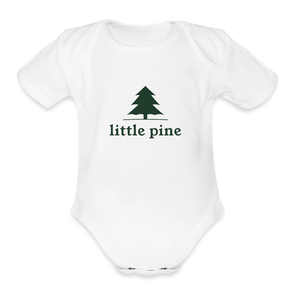 Little Pine Organic Baby Bodysuit - white