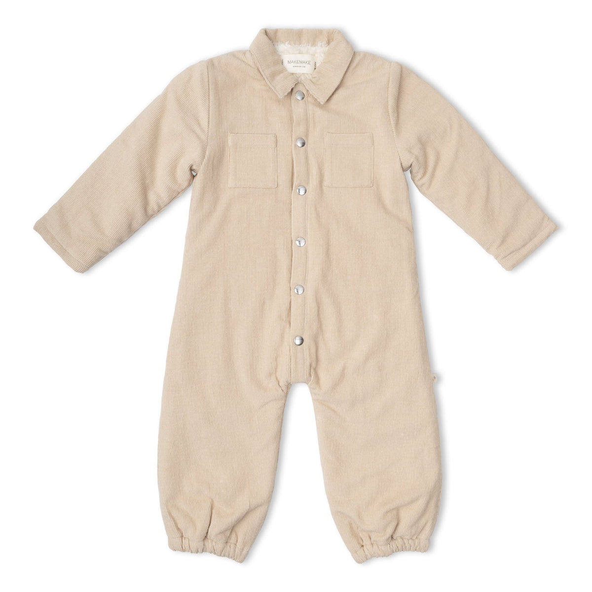 Organic Corduroy Jumpsuit for Babies – Oat
