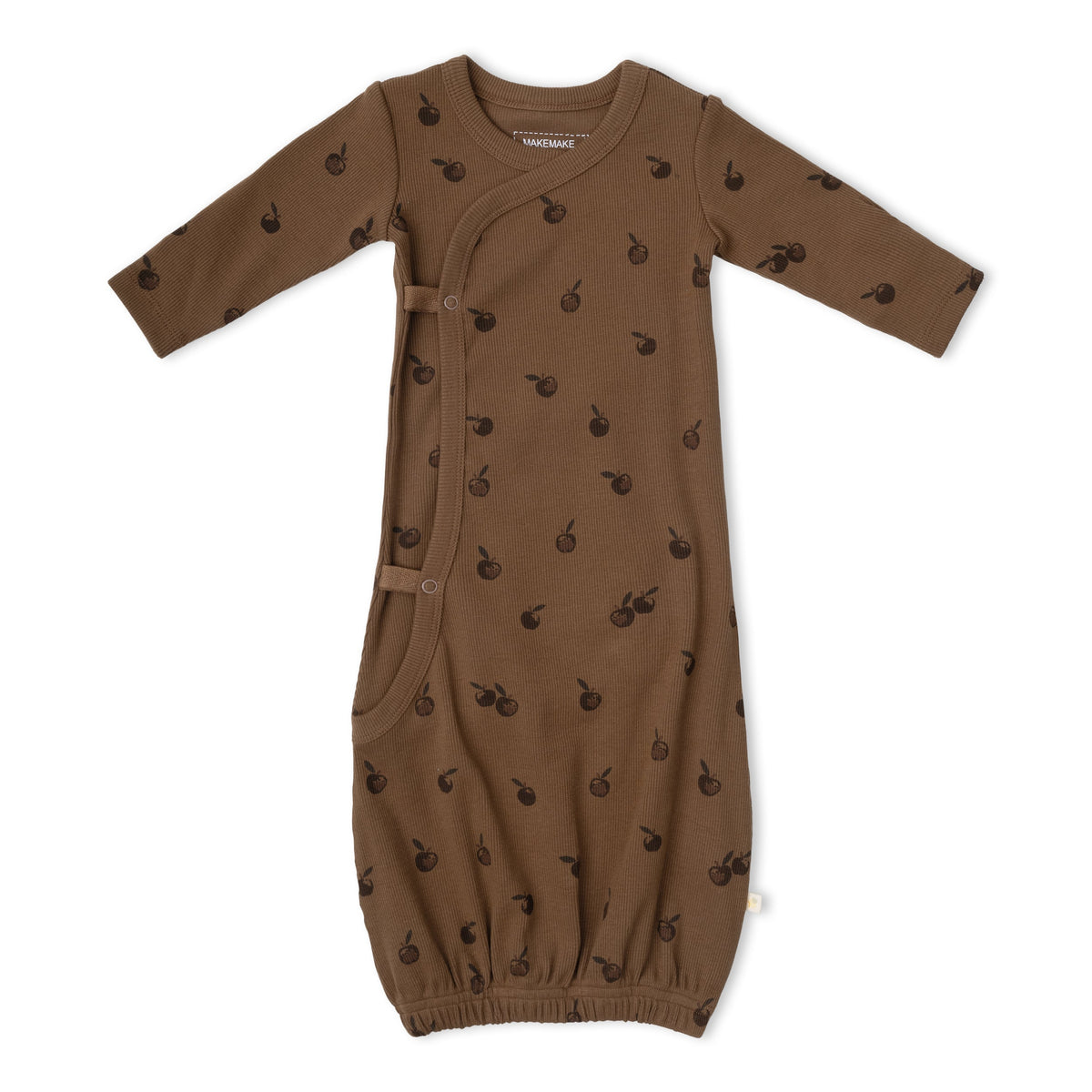 Organic Cotton Kimono Newborn Sleep Gown & Hat Set – Apple