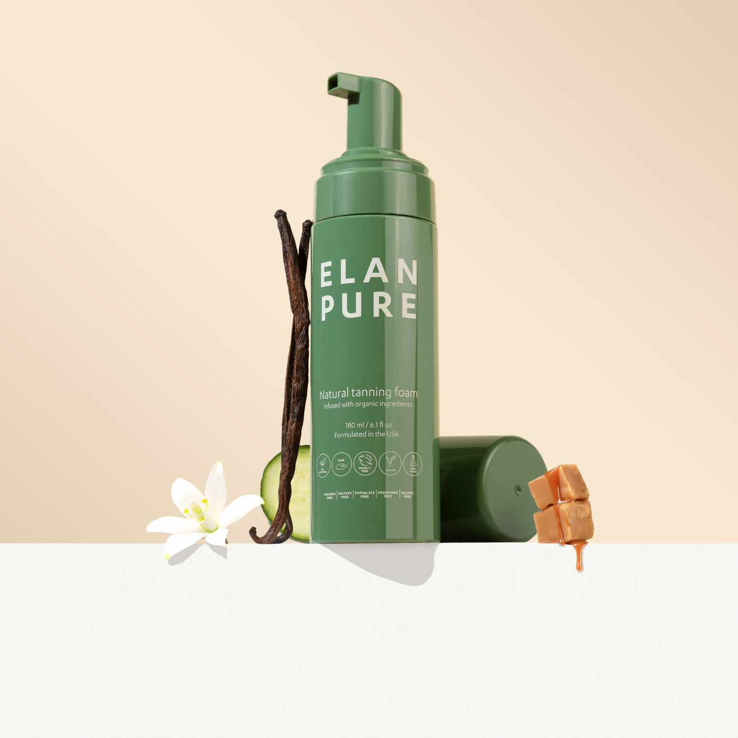 Elan Pure Non-Toxic Self-Tanner - Hydrating, Buildable Glow
