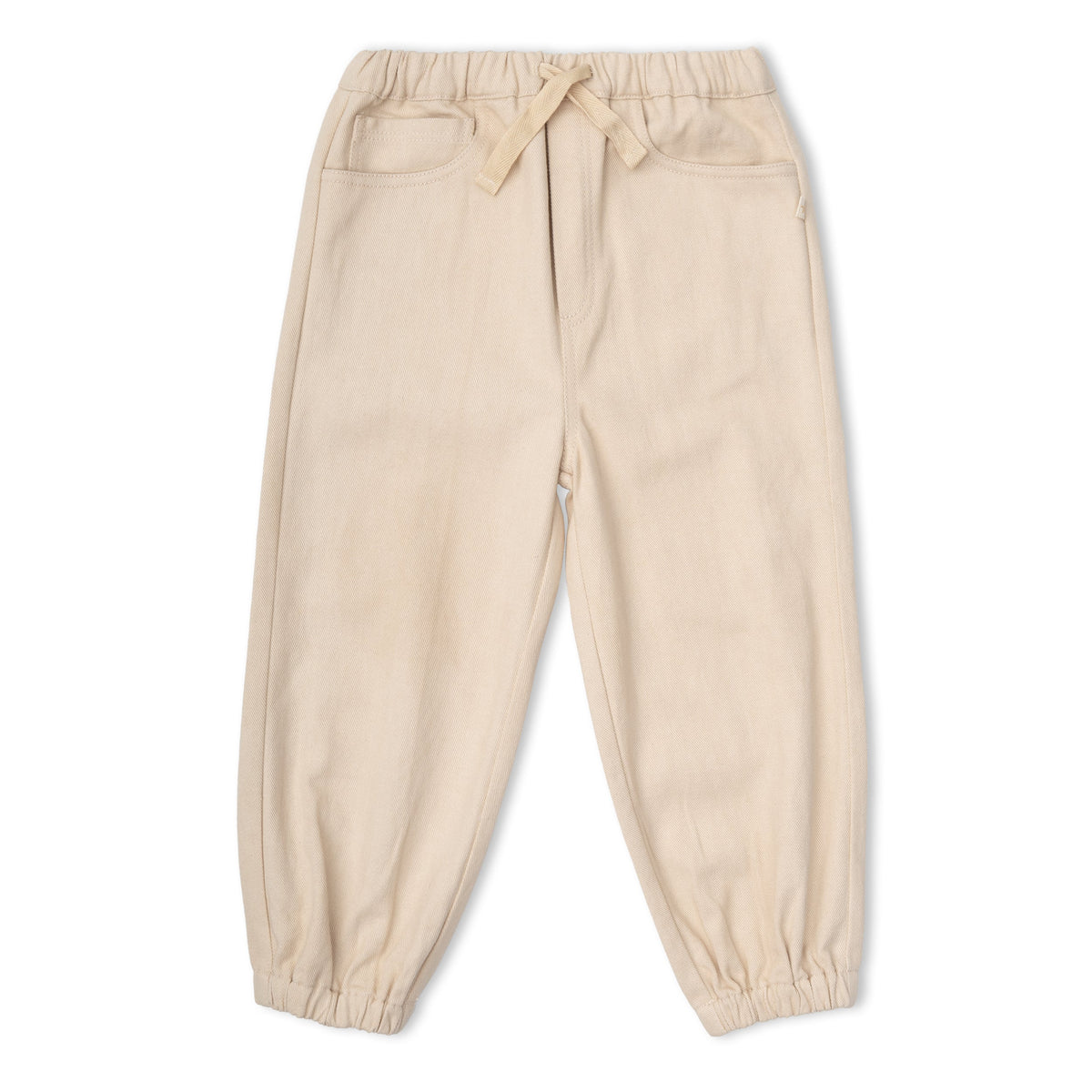 Organic Cotton Twill Jogger Pants for Babies & Toddlers – Oat
