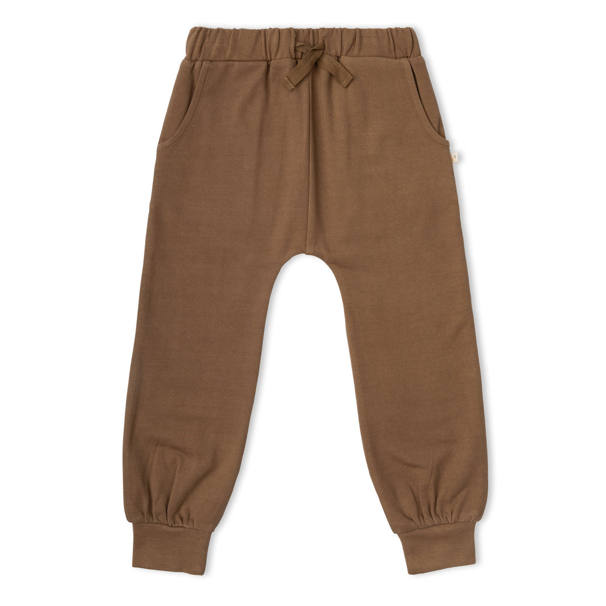 Organic Fleece Jogger Pants for Babies & Toddlers – Brown