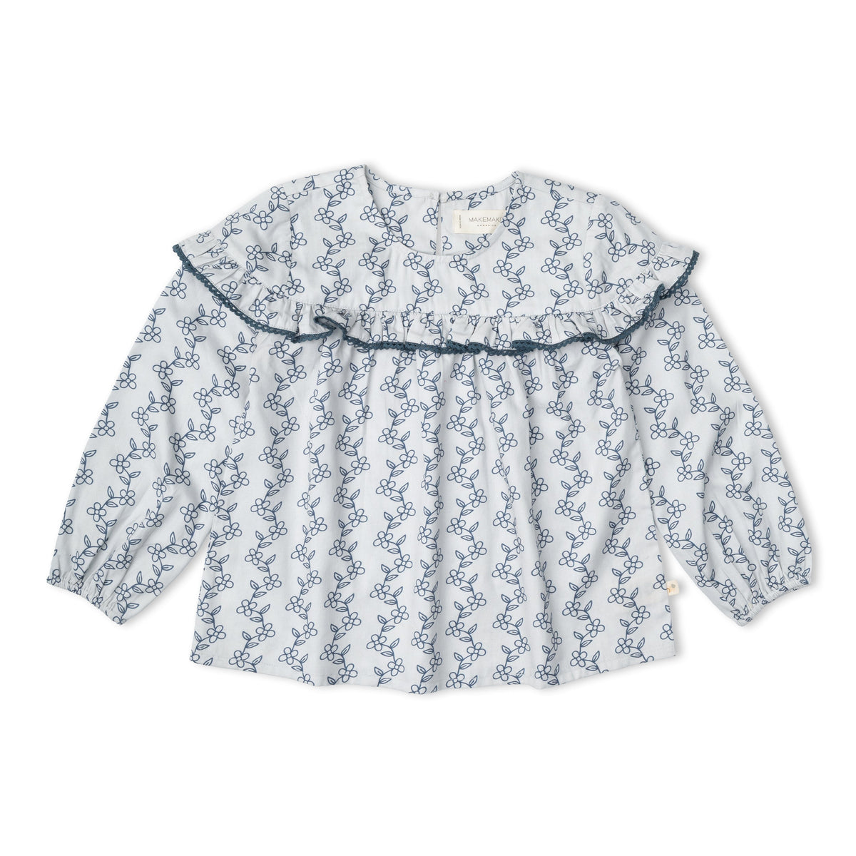 Organic Cotton Ruffle Button Blouse for Toddlers – Bluebell Vine