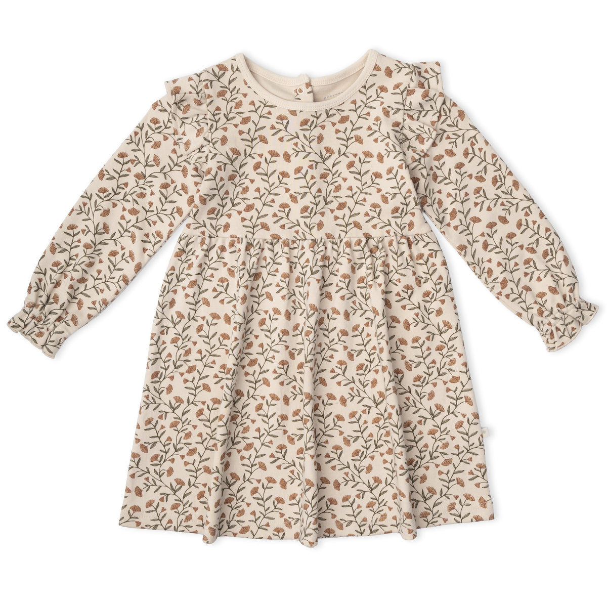 Organic Knit Ruffle Sleeve Dress for Babies & Toddlers – Rustbloom