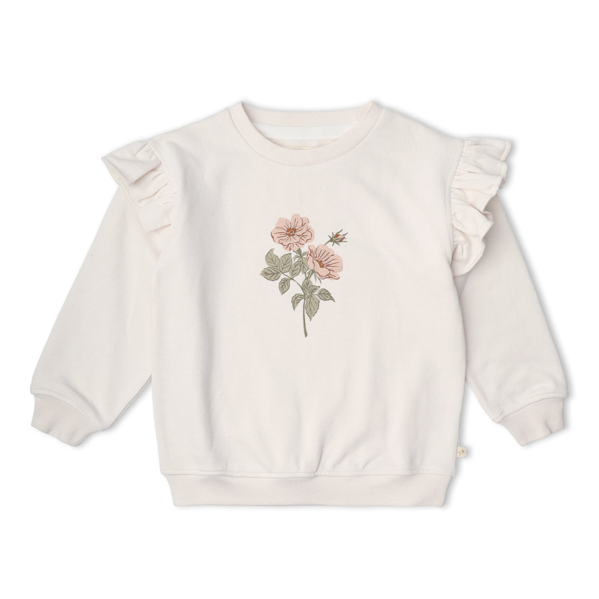 Organic Fleece Ruffle Sleeve Sweatshirt for Babies & Toddlers – Bloom