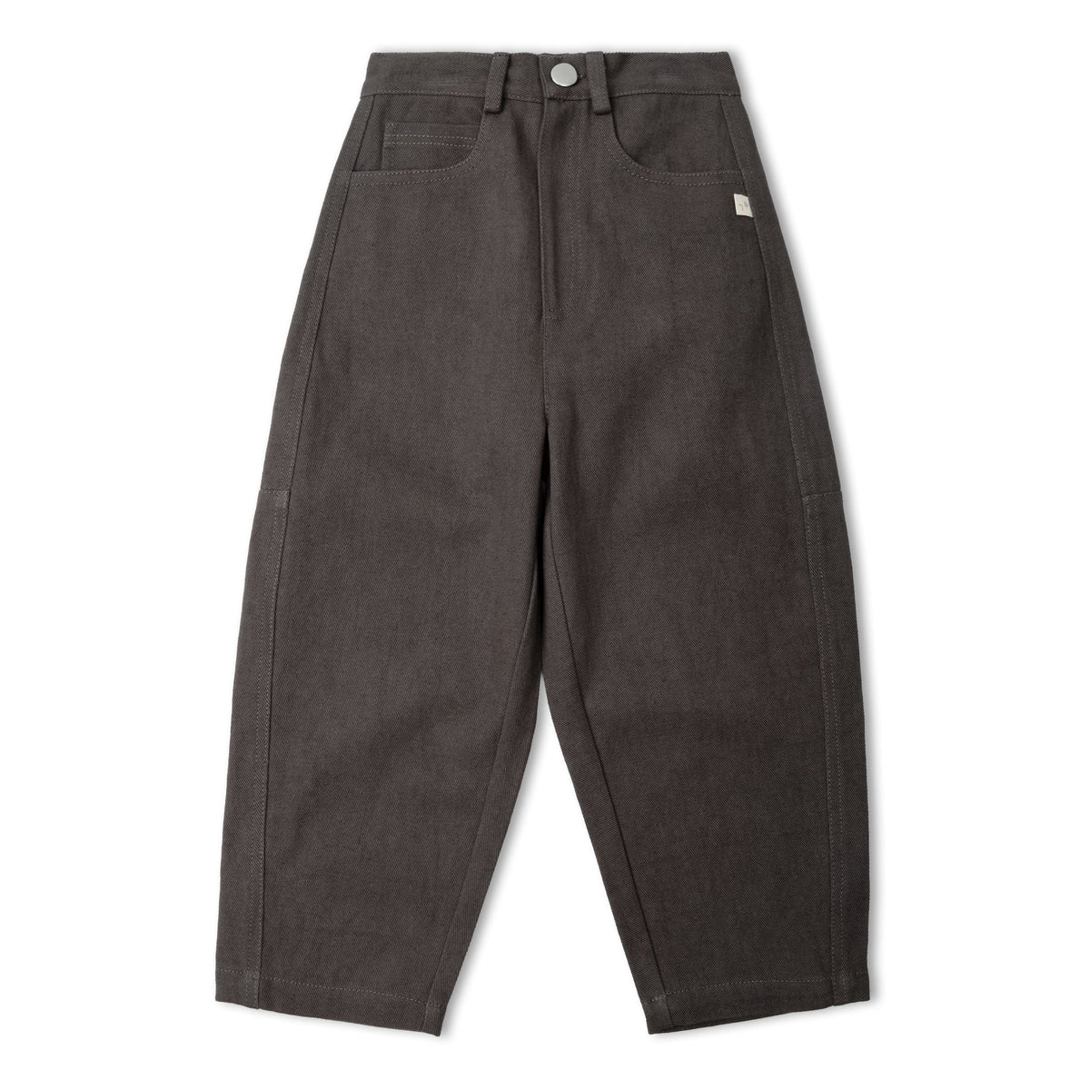 Organic Cotton Twill Barrel Pants for Babies & Toddlers – Charcoal