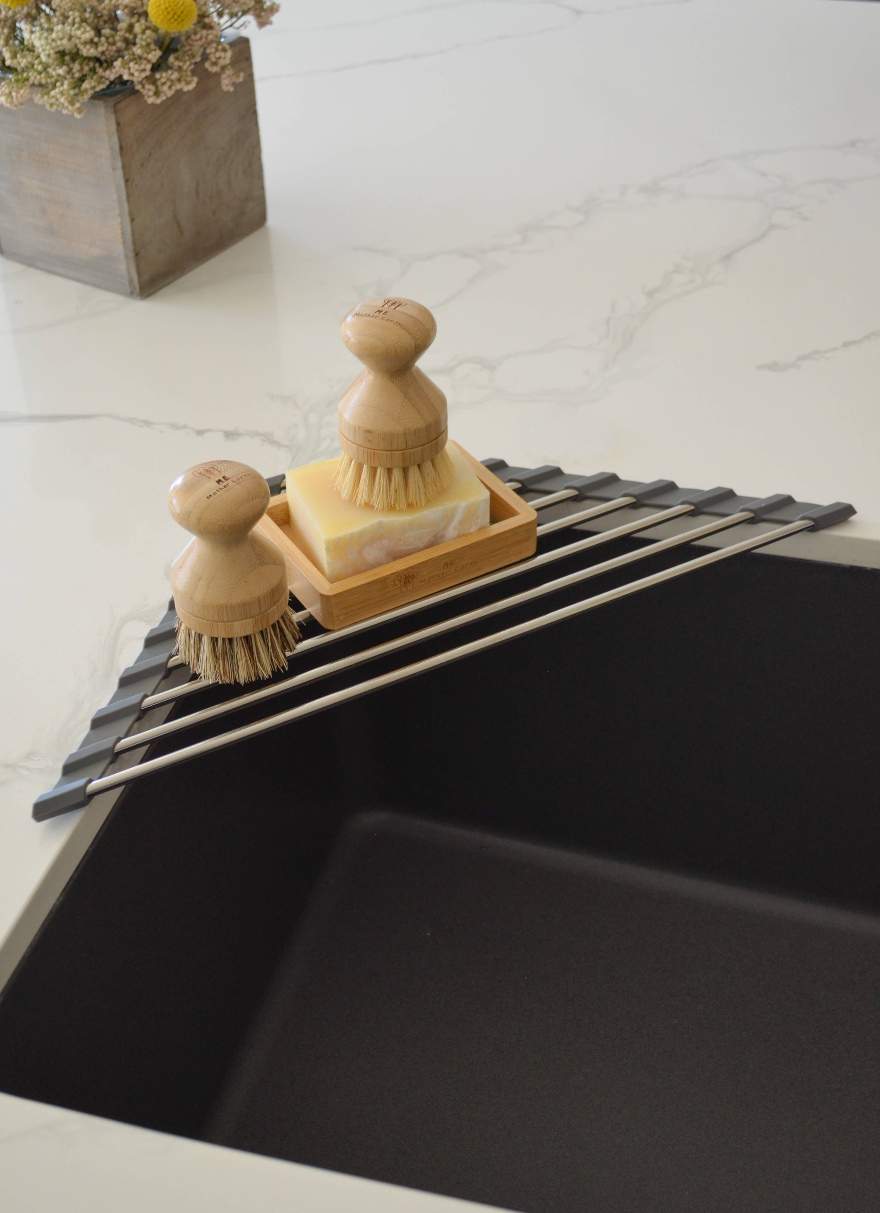 Corner Roll-Up Sink & Shower Rack - Thumbnail 2