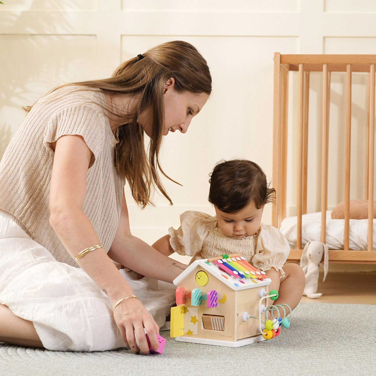 Tiny Land Brain & Hands Montessori Baby Playset – Toy Box (4–6 Months) + Activity Cube
