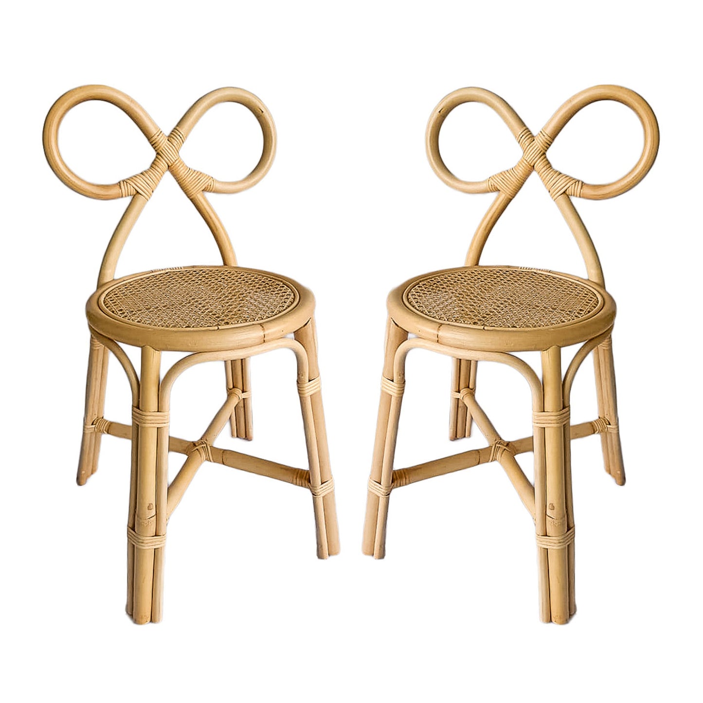 Poppie Sustainable Rattan Bow Chair | Kid and Adult Sizes