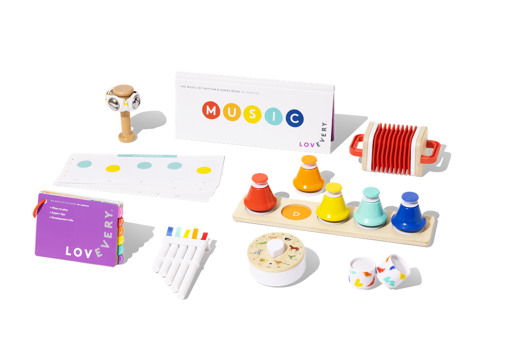 The Music Set - 6 Sustainable Montessori Musical Instruments & Educational Play by Lovevery