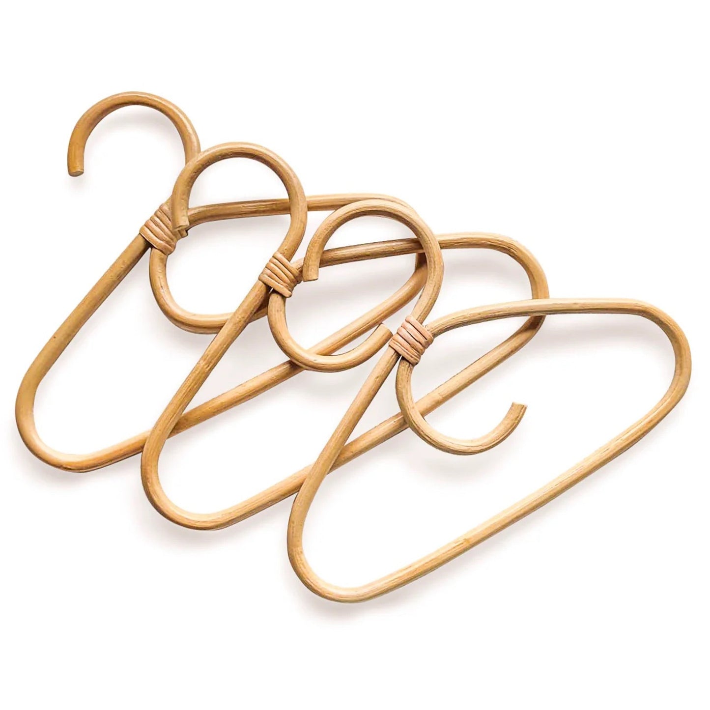 Poppie Natural Rattan Kids Closet Hangers | Sustainable & Non-Toxic