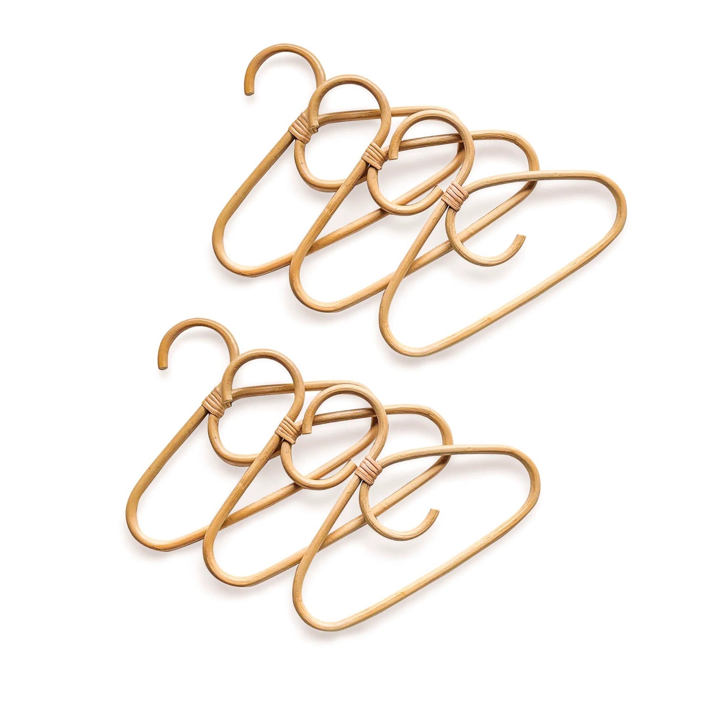 Poppie Natural Rattan Kids Closet Hangers | Sustainable & Non-Toxic