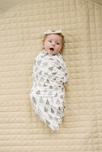 Load image into Gallery viewer, Mebie Baby Christmas Tree Sustainable Bamboo Stretch Swaddle
